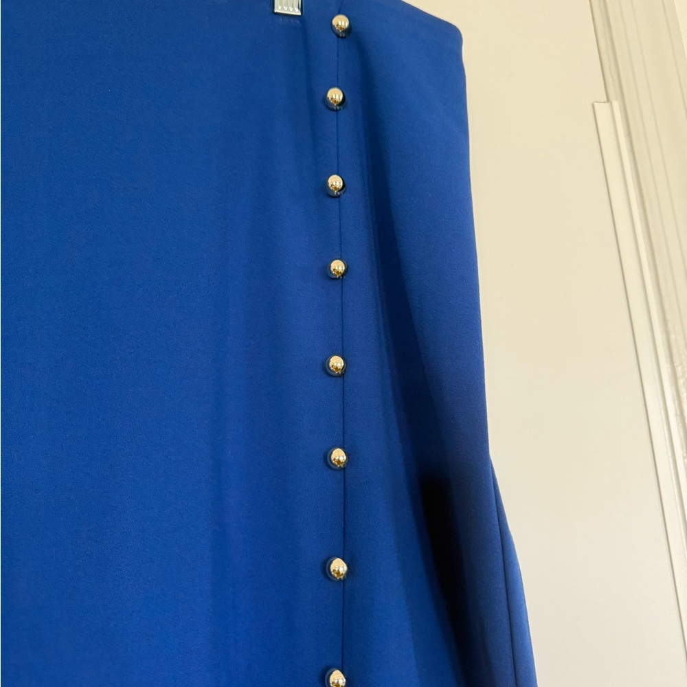 Royal Blue Straight Maxi Skirt - Picture 3 of 4